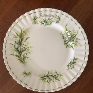 “January” Royal Albert Plate ❄️